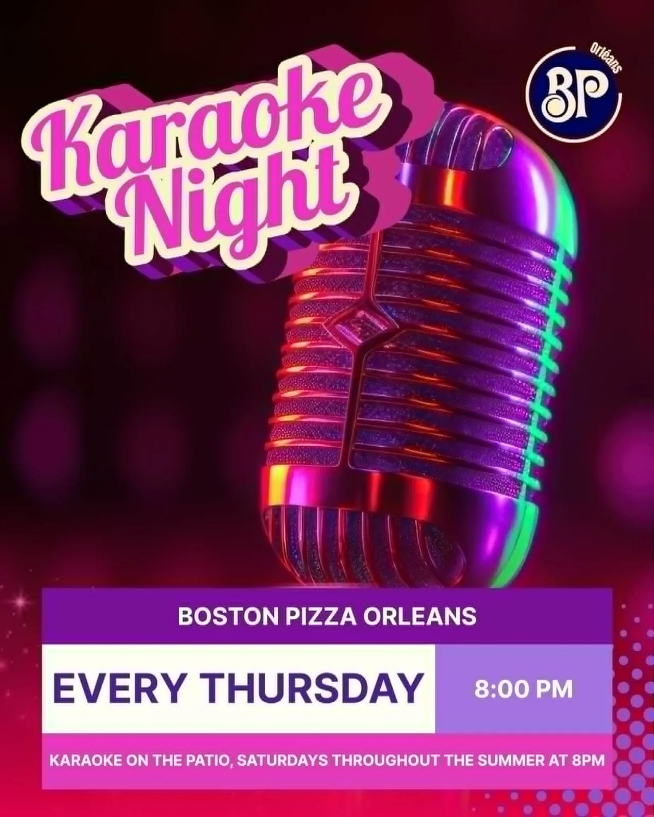 Boston Pizza Karaoke Night