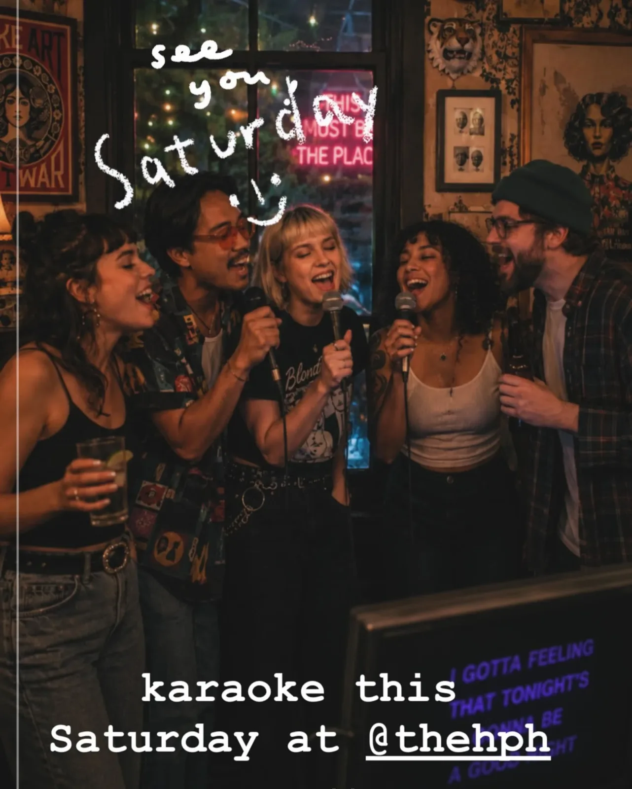 Cartel de Last Saturday of the Month Karaoke con Shine Karaoke — en Hintonburg Public House en Ottawa, Canadá, Último sábado de cada mes a las 21:00