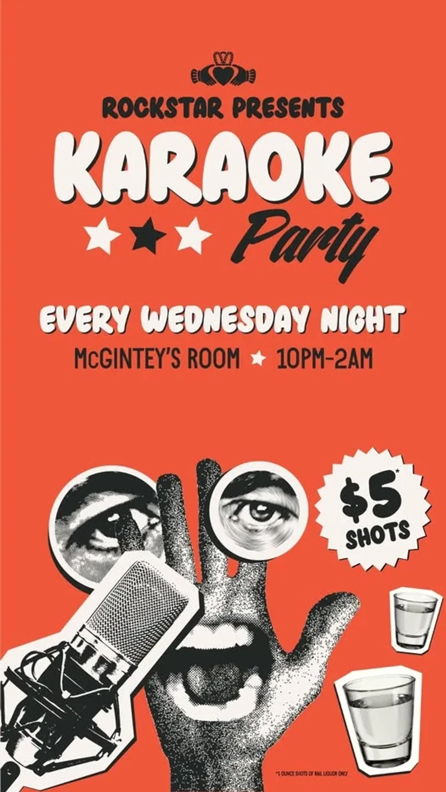 Cartel de Rock Star Karaoke — en The Heart & Crown ByWard Market en Ottawa, Canadá, Cada miércoles a las 22:00