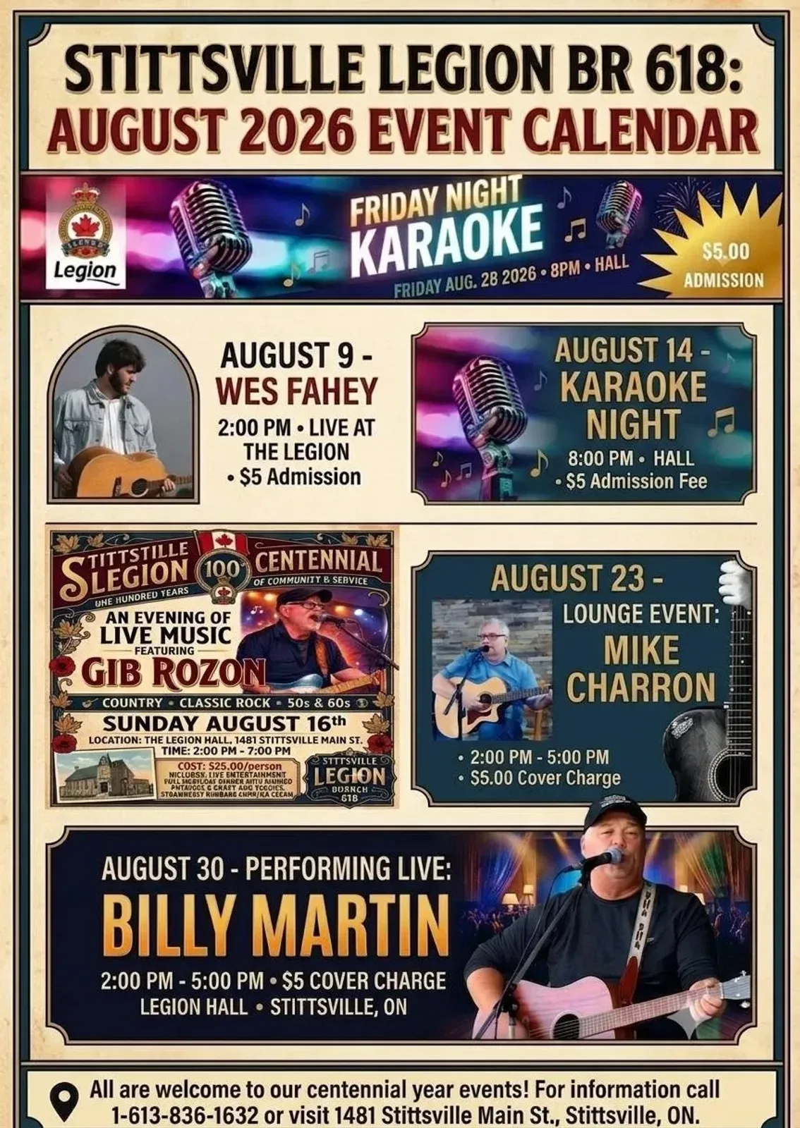 Stittsville Legion Karaoke Night with Melissa