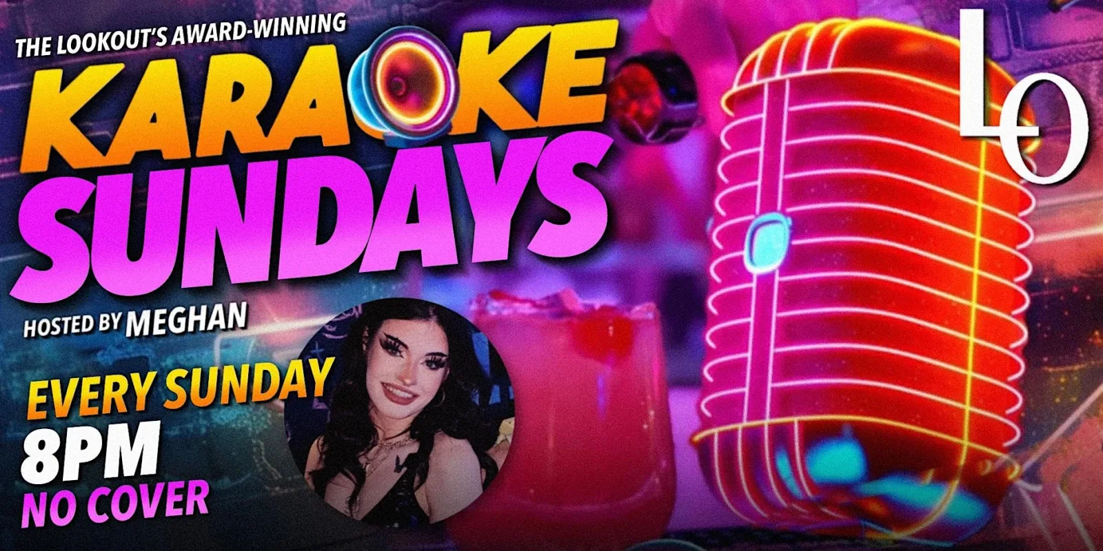 Cartel de Karaoke los domingos — en The Lookout Bar and Nightclub, un bar en Ottawa, Canadá, Cada domingo a las 20:00, presentado por Megan