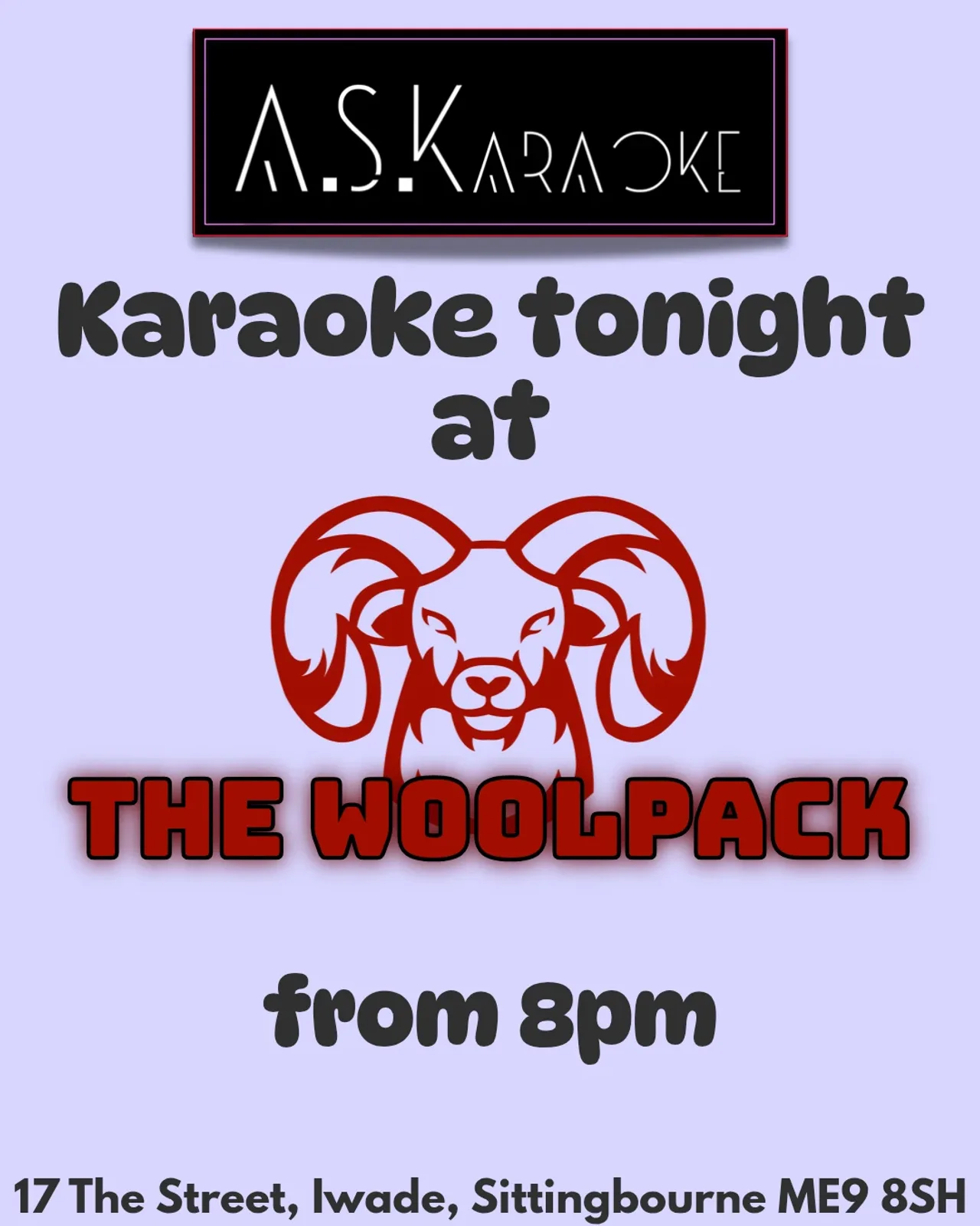 Karaoke @ The Woolpack, Iwade mit A.S.Karaoke