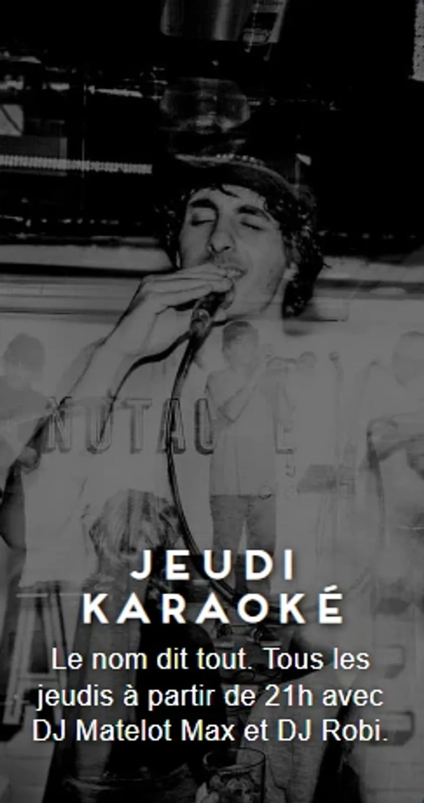 A flyer advertising Thursday Karaoke — at Minotaure in Gatineau, Quebec, Canada, Every Thursday at 9:00 PM